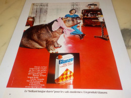 ANCIENNE PUBLICITE BRILLANT ET LONGUE DUREE GLANZER 1972 - Publicités