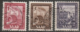 Saarland1949 MiNr.274, 275, 276  O Gestempelt Bilder Aus Industrie Und Handel, Landwirtschaft ( B1421 ) - Oblitérés