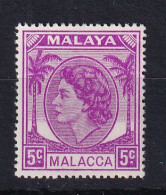 Malaya - Malacca: 1954/57   QE II    SG26    5c     MH - Malacca