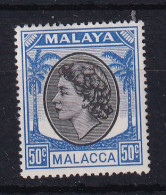 Malaya - Malacca: 1954/57   QE II    SG35    50c     MH - Malacca