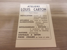 Reclame Advertentie Uit Oud Tijdschrift 1950 -  Ateliers LOUIS CARTON à Tournai - Publicités