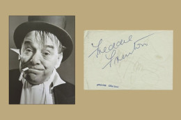 Freddie Frinton (1909-1968) - Rare Signed Album Page + Photo - 60s - COA - Actores Y Comediantes 
