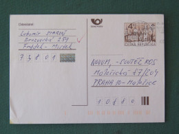 Czech Republic 1999 Stationery Postcard 4 Kcs "Prague 1998" Sent Locally - Brieven En Documenten