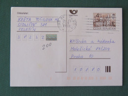 Czech Republic 1999 Stationery Postcard 4 Kcs "Prague 1998" Sent Locally - Brieven En Documenten