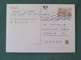 Czech Republic 1999 Stationery Postcard 4 Kcs "Prague 1998" Sent Locally - Brieven En Documenten