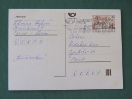 Czech Republic 1998 Stationery Postcard 4 Kcs "Prague 1998" Sent Locally From Brno, EMS Slogan - Lettres & Documents