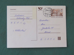 Czech Republic 1998 Stationery Postcard 4 Kcs "Prague 1998" Sent Locally - Lettres & Documents