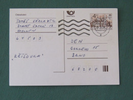 Czech Republic 1998 Stationery Postcard 4 Kcs "Prague 1998" Sent Locally - Cartas & Documentos