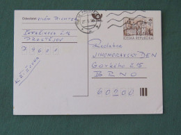 Czech Republic 1998 Stationery Postcard 4 Kcs "Prague 1998" Sent Locally - Briefe U. Dokumente