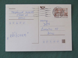 Czech Republic 1998 Stationery Postcard 4 Kcs "Prague 1998" Sent Locally - Storia Postale