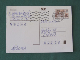 Czech Republic 1998 Stationery Postcard 4 Kcs "Prague 1998" Sent Locally - Briefe U. Dokumente