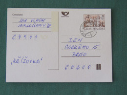 Czech Republic 1998 Stationery Postcard 4 Kcs "Prague 1998" Sent Locally - Covers & Documents