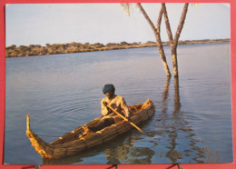 Visuel Très Peu Courant - République Du Tchad - Pirogue De Roseaux Sur Le Lac Tchad - Tchad