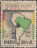 BRAZIL - VISIT OF BOLIVIA'S PRESIDENT PEÑARADA 1943 - MH - Unused Stamps