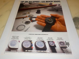 ANCIENNE PUBLICITE MACH 2000 MONTRE LIP  1975 - Otros & Sin Clasificación