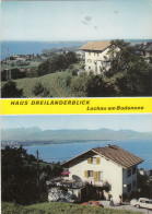 E4944) LOCHAU - Am Bodensee - Haus DREILÄNDERBLICK - Zweibild AK Mit Alten AUTOS VW KÄFER Etc. - Lochau