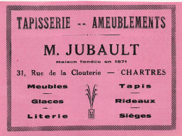 Chartres - Rue De La Clouterie - Tapisserie, Ameublements - M. Jubault - Publicités