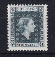 New Zealand: 1954/63   Official - QE II   SG O167   3/-    MH - Servizio