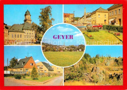 72767198 Geyer Rathaus Thumer Strasse Teilansicht Karl Marx Platz Binge Geyer - Geyer