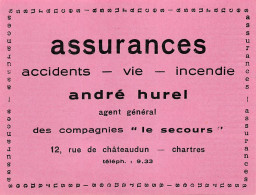 Chartres - Rue De Châteaudun - Assurances - André Hurel - Publicités