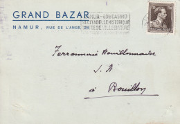 Grand Bazard 24 Rue De L'Ange Namur  1955 - Lettres & Documents