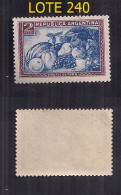 ARGENTINE 1935/52 PROCERES ET RICHES GJ 813 $2 FRUITS SANS FILIGRANE MENTHE - Neufs