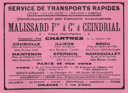 Chartres - Service De Transports Rapides - Malissard Fre & Cie & Ceindrial - Publicités