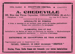 Chartres - Rue Des Vieux Capucins - Chauffage - A. Chedeville - Publicités