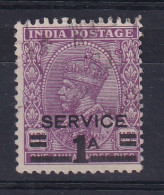 India: 1939   Official - KGV 'Service' OVPT    SG O139     1a On 1¼a     Used - Dienstzegels