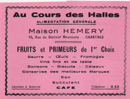 Chartres - Rue Du Docteur Maunoury - Au Cours Des Halles - Maison Hemery - Publicités