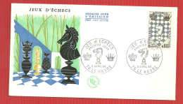 FDC JEUX D'ECHECS LE HAVRE  2 4 1966 - Echecs