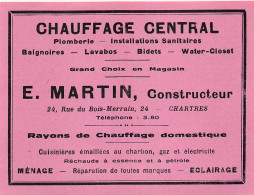 Chartres - Rue Du Bois-Merrain - Chauffage - E. Martin - Publicités