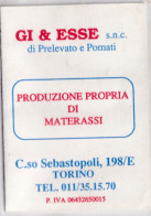 Calendarietto - Gi E Esse - Materassi - Torino - Anno 1996 - Petit Format : 1991-00