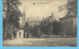 Abbaye De Maredsous-(Anhée-Namur-Belgique)-Moines En Conversation Avec Le Fermier Et Son Attelage-Chevaux-+/-1920 - Anhee