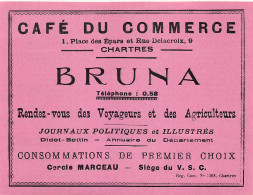 Chartres - Place Des Epars Et Rue Delcroix - Café Du Commerce - Publicités