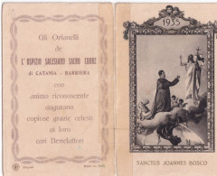 Calendarietto - Gli Orfanelli De L'ospizio Salesiano Sacro Cuore Di Catania - Barriera - Anno 1935 - Tamaño Pequeño : 1921-40