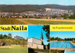 72765264 Naila Panorama Frankenwald Kirche Schwimmbad Naila - Naila
