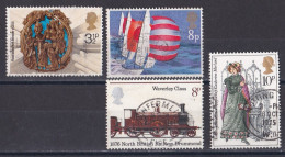 Grande Bretagne - 1971 - 1980 -  Elisabeth II -  Y&T N °  742   757   761   767  Oblitérés - Gebraucht