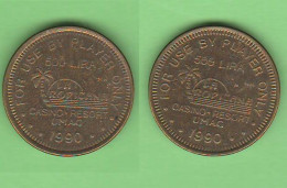 Casino Casinò La Tropicana Umag Croatia Token Gettone 500 Lira 1990 Spiel Tokens Player - Casino