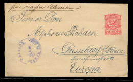 DOMINICAN REP. 1890. Puerto Plato - Germany. 2c Stat Wrapper Mns "por Vapor Aaleman". VF. - Dominican Republic