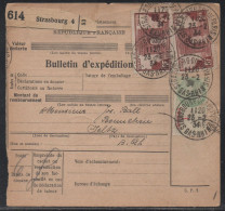 COLIS POSTAUX  - STRASBOURG 4  - ALSACE / 1934  BULLETIN D'EXPEDITION (ref 4461) - Lettres & Documents