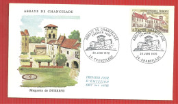 FDC ABBAYE DE CHANCELADE 20 06 1970 - Abbeys & Monasteries