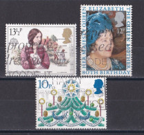 Grande Bretagne - 1971 - 1980 -  Elisabeth II -  Y&T N °  938   950   959   Oblitéré - Used Stamps