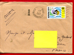 1997 - Lettre Pour La France - XIXe SOMMET FRANCE-AFRIQUE N°1002B - Burkina Faso (1984-...)