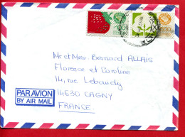 1984 - Lettre Pour La France - FRAISES Et COTON N°1089 Et 1093 - Mexico