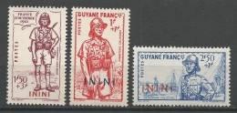 ININI  N° 48 à 50 NEUF** LUXE SANS CHARNIERE NI TRACE / Hingeless  / MNH - Unused Stamps