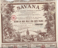 SAVANA  -TB ACTION ILLUSTREE - ACTION DE 2500 FRS  -ANNEE 1952 - Africa