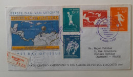 FDC 1957 ANTILLES NEERLANDAISE ANTILLEN   FOOTBALL FUSSBALL SOCCER CALCIO VOETBAL FOOT FUTEBOL FUTBOL GARDIEN - Briefe U. Dokumente