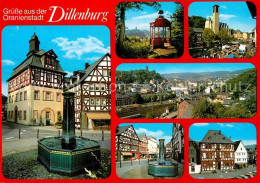 72763630 Dillenburg Brunnen Fachwerkhaus Teilansicht Rathaus Pavillon Dillenburg - Dillenburg