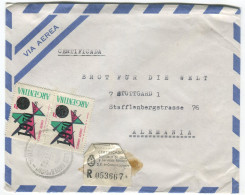 Registered Cover Argentina 1975 Overprint - Lettres & Documents